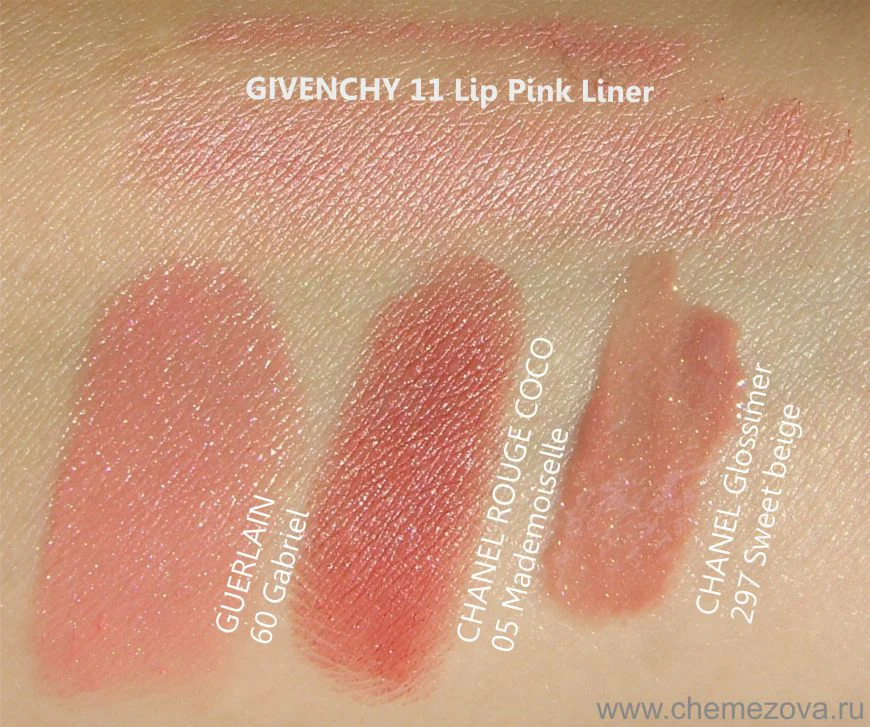 swatches Givenchy 11 Lip Pink Liner