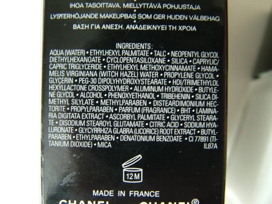  LE BLANC DE CHANEL Sheer Illuminating Base состав базы под макияж Шанель