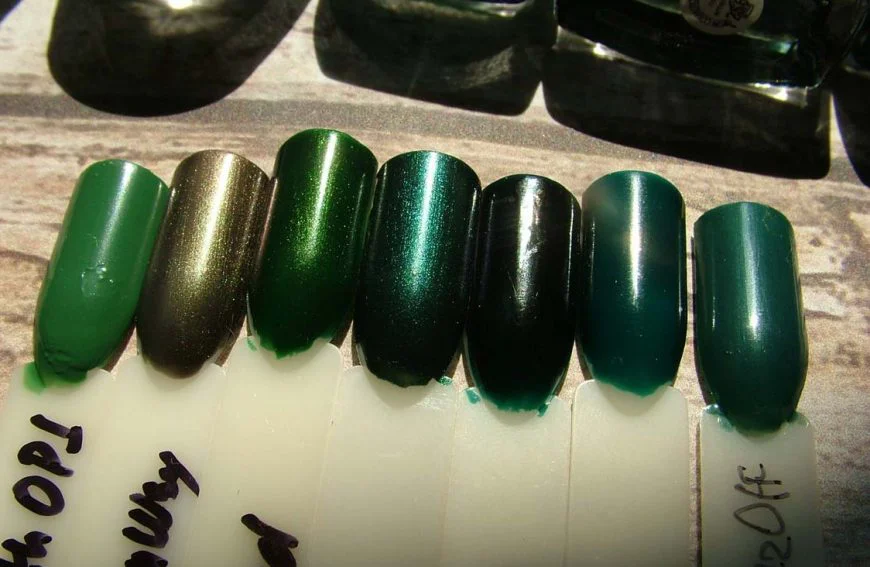 зеленые лаки для ногтей
