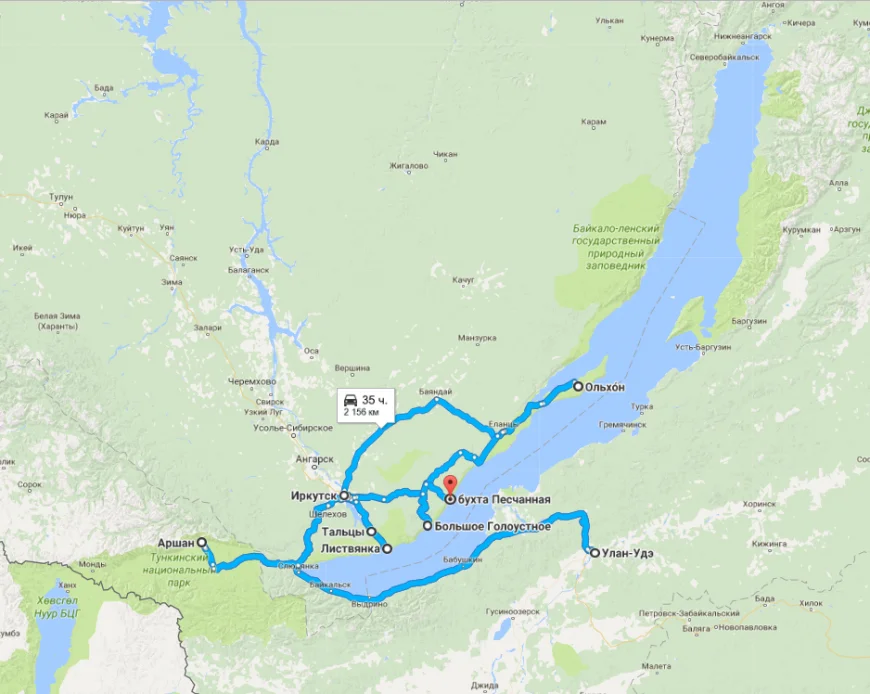Baikal Map, Travel Map Baikal, туристическая карта Байкала 