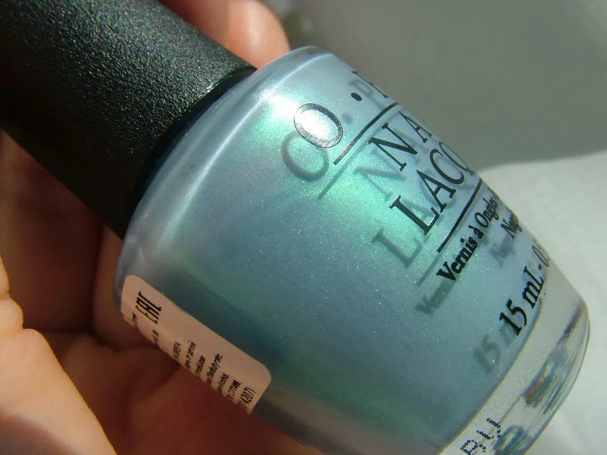 OPI NL B43 Go on green маникюр своти голубой лак для ногтей отзывы о косметике