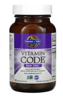 Garden of Life, Vitamin Code, Raw Zinc
