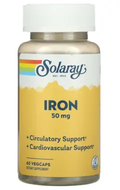 Solaray, Iron, 50 mg