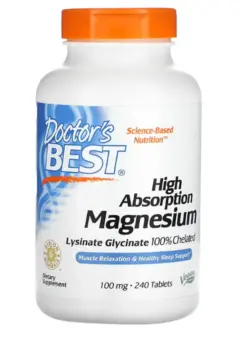 Хороший магний при бессоннице Doctor's Best, High Absorption Magnesium