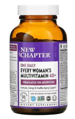 New Chapter, 40+ Every Woman's One Daily, витаминный комплекс на основе цельных продуктов для женщин старше 40 лет