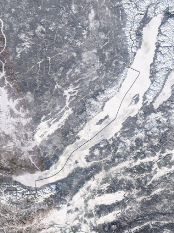 Байкала из космоса января 2026